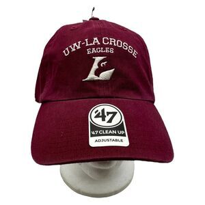 '47 UW Wisconsin La Crosse Eagles Strapback Dad Hat Cap‎ Clean Up Adjustable NWT